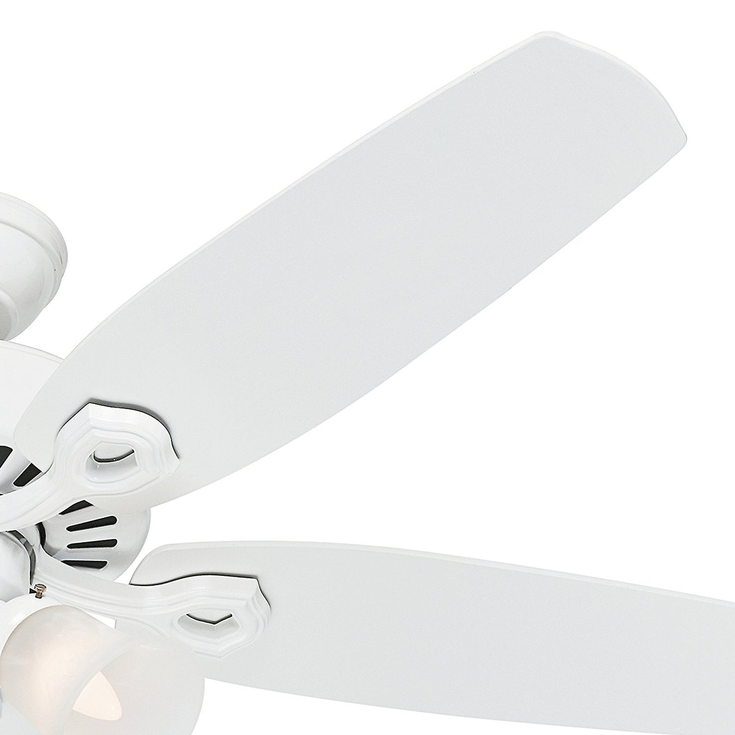 Hunter 52in Snow White Ceiling Fan - Three-Light Fitter with Swirled Marble Glass (Renewed)