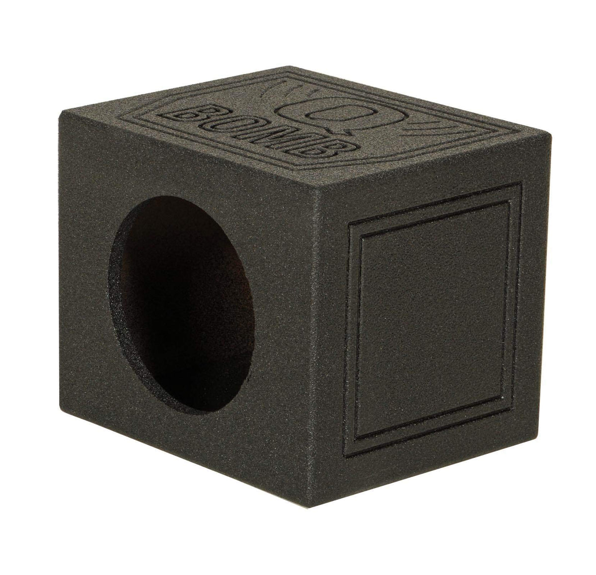 QPower QBOMB Single 10" Sealed Subwoofer Speaker Box, Bed Liner Finish