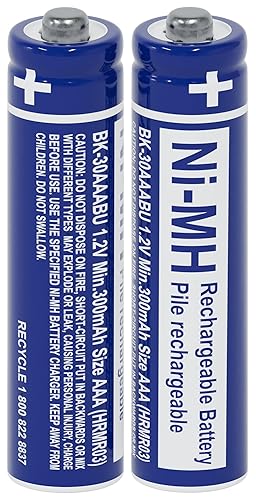 RocketBus BK-30AAABU Replacement NiMH Rechargeable Batteries for Panasonic Cordless Phone Battery BK30AAABU