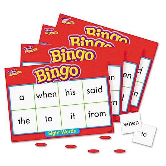TREND Sight Words Level 1 Bingo Game – Fun Learning for Kids, 6 Ways to Play, Classroom & Home, 3–36 Players, Ages 5+