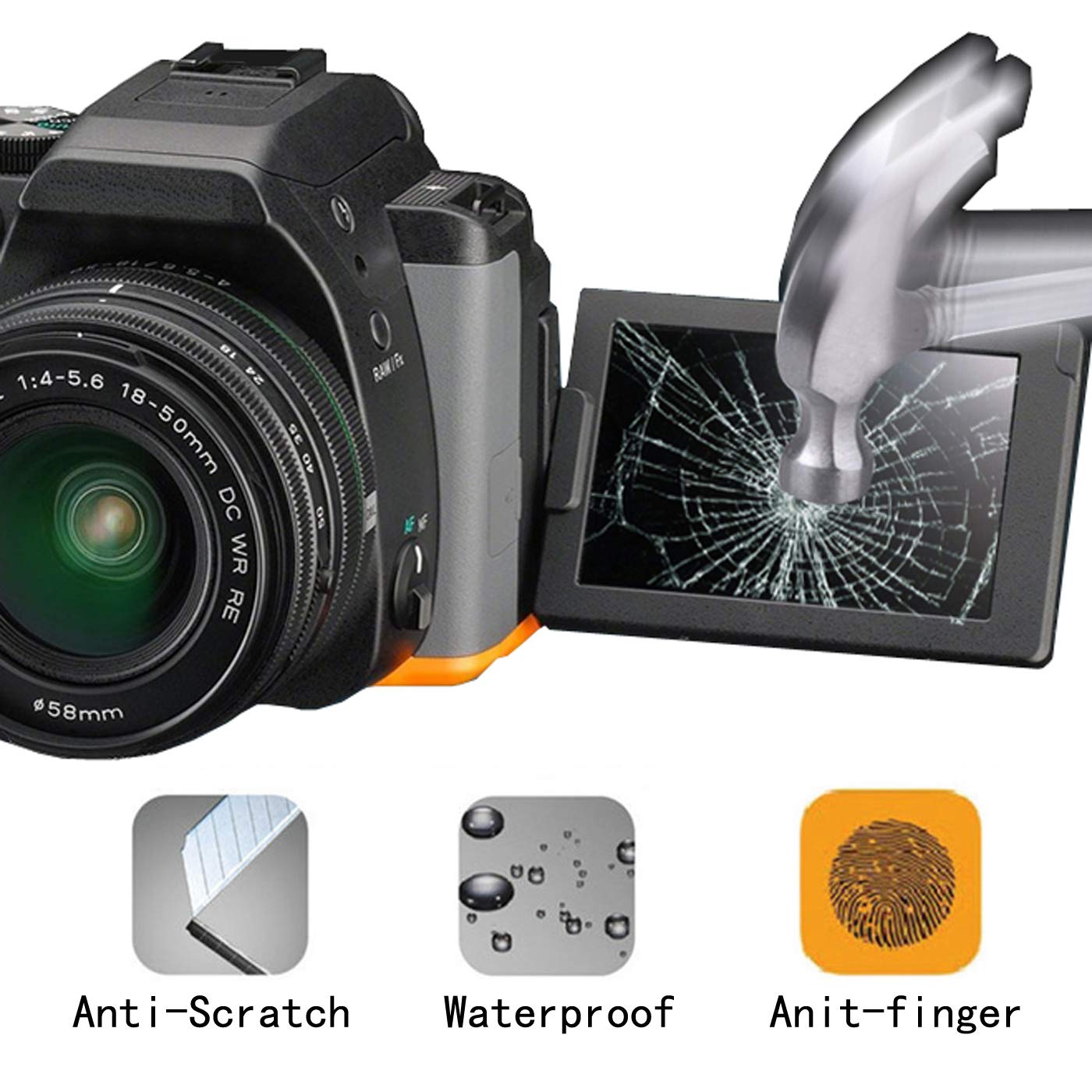 debous Screen Protector for Nikon D3500 D3400 D3300 D3200 Canon SX500 SX510 SX530 edge to edge Tempered Glass Hard Protective for Canon SX500 SX510