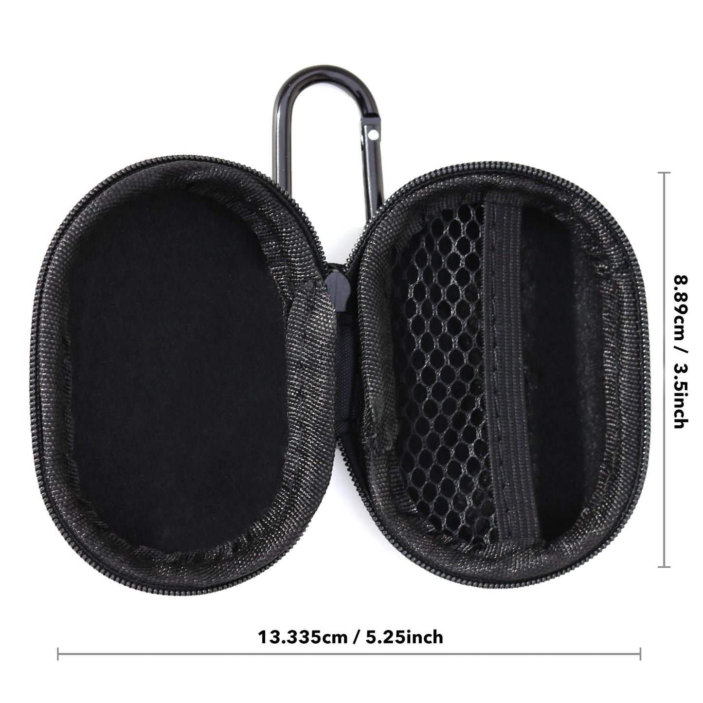 Decibullz - Zipper Headphones Carrying Case, Perfect for Earphones and Earplugs (Black)