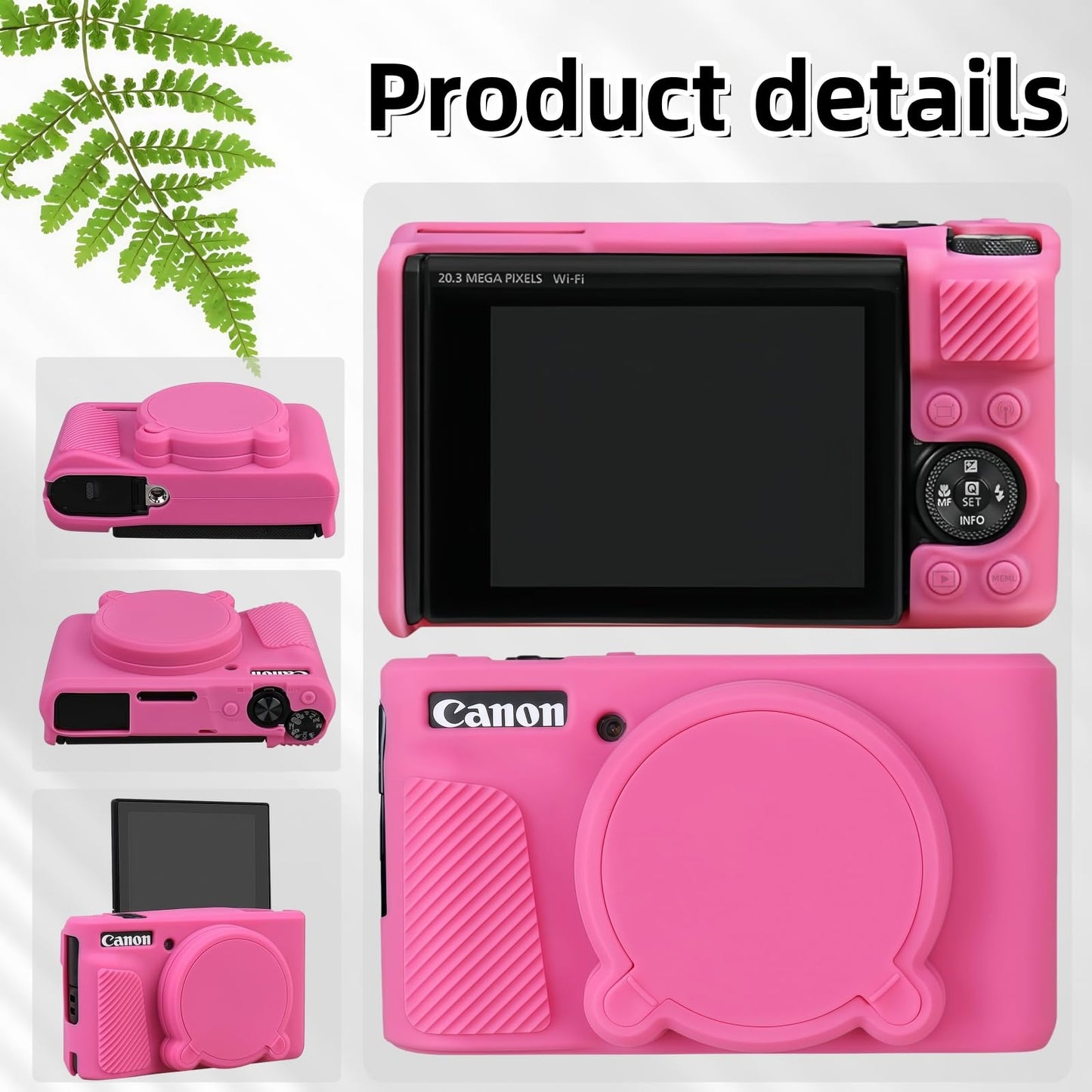 SZHSYJY Camera Case for Canon PowerShot SX740/ SX730 Digital Camera,Soft Silicone Protective Bag Removable Lens Cover,Anti-Scratch Slim Fit