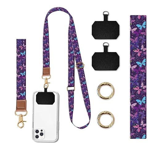 DARUIXZ Phone Lanyard Crossbody Wrist Strap, Universal Adjustable Neck Strap for Phone Case Keys ID Badges, Phone Accessories Travel Essential