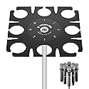 Phenyx Pro MA-H1 8-Slot Multi-Microphone Holder, Wired & Wireless Handheld Microphone Organizer and Display, Mics Storage Hanger, Compatible with 3/8"