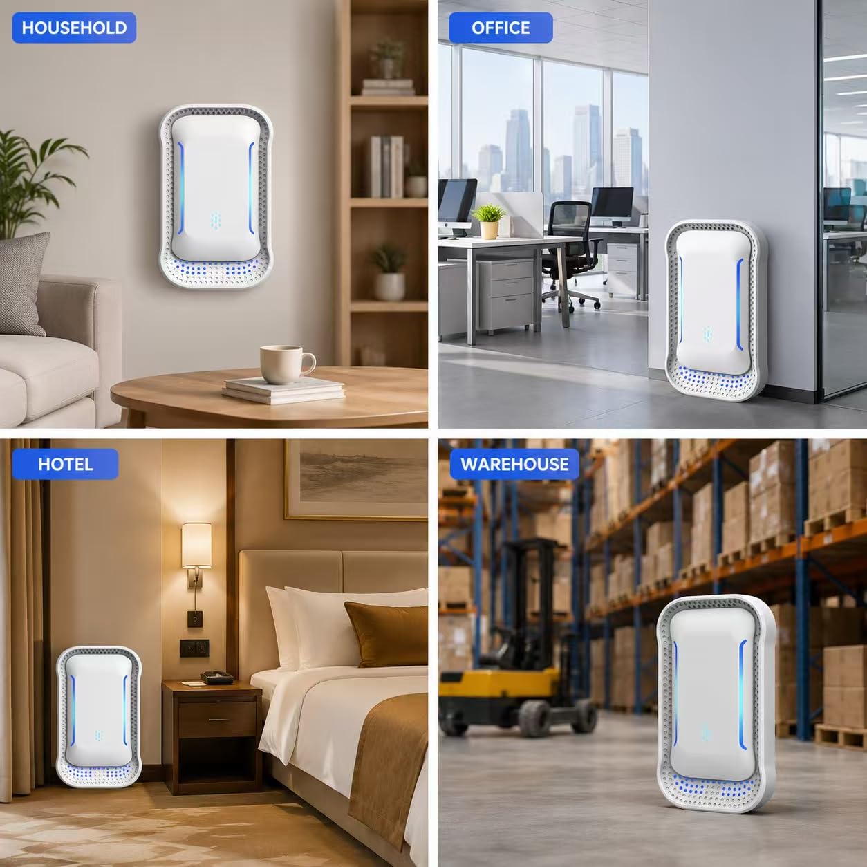 HUIYO Plug-in Negative Ion Air Purifier, Filter-Free