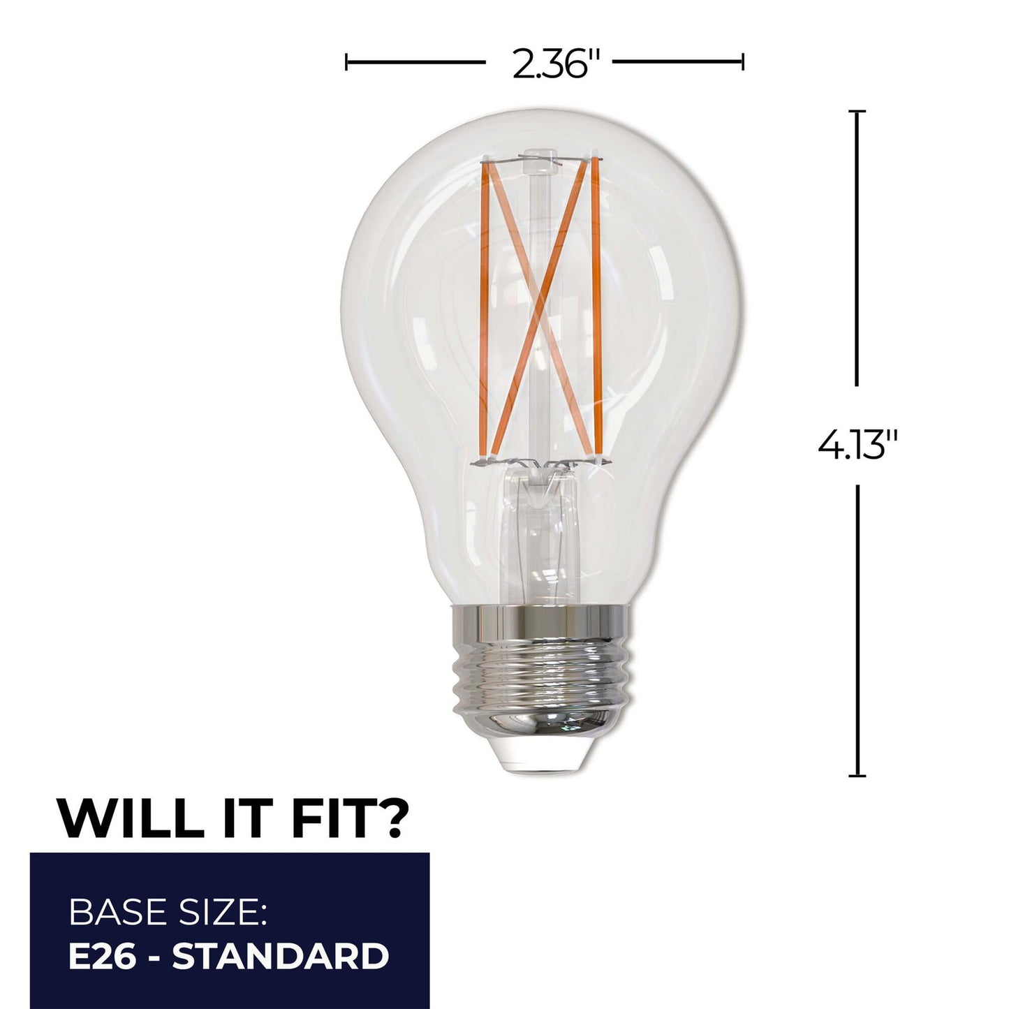 Bulbrite 776916 - LED14A19/30K/FIL/3 Victorian Style Antique Filament LED Light Bulb (4 Pack)