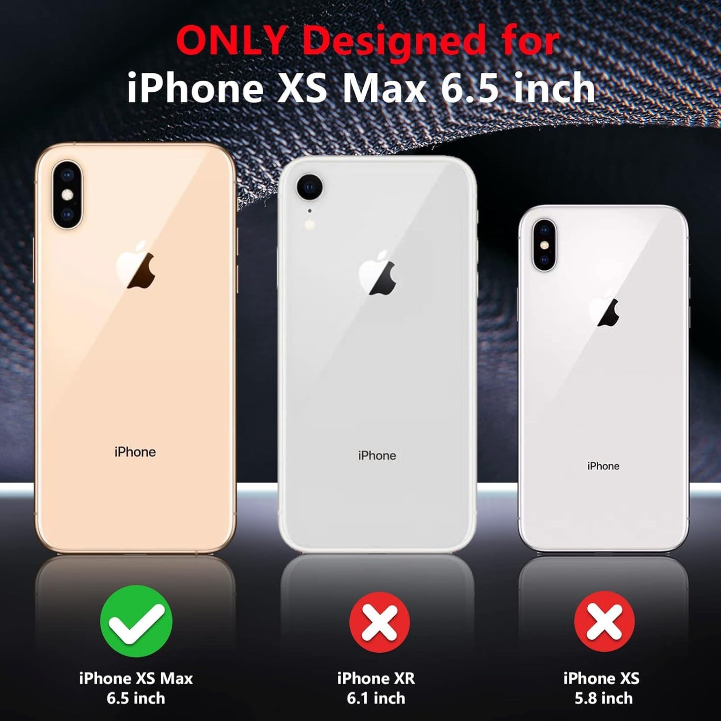 Cookiver for iPhone Xs Max Case 6.5 Inch with Ring Stand, with 2 Pack Glass Screen Protector,Heavy-Duty Shockproof Rugged Military Grade Cover