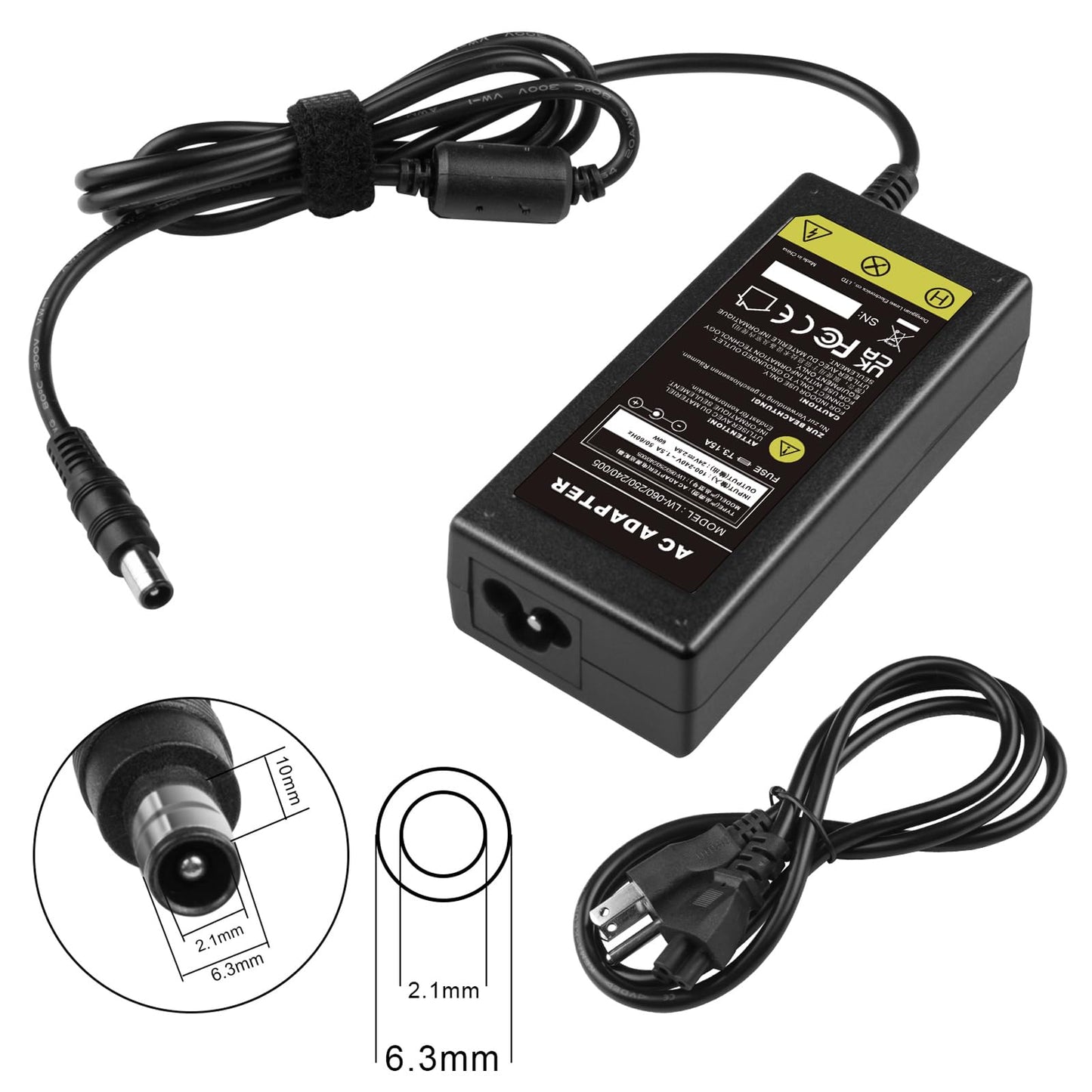 24V AC/DC Adapter Replacement for Samsung HW-JM37 HW-JM47 HW-J450 HW-J550 HW-K550 HW-J551 HW-K551 Soundbar HW-K450 HW-H7500 HW-H7501 HW-J355 HW-J370…