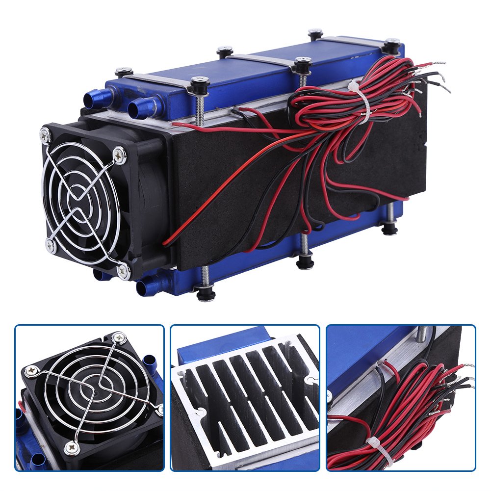 Hilitand Thermoelectric Cooler, DC12V 576W TEC1-12706 8-Chip Peltier System Semiconductor Refrigeration Pieces Kit Air Cooling Device