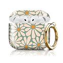 Cute Case Cover Compatible with AirPod 4th Generation 2024, Shockproof for Women & Girls with Cute Golden Round Buckle - Protective, Anti-Drop