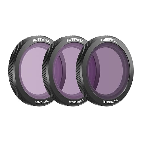 Freewell Magnetic Filters for DJI Neo Bright Day 3-Pack ND8/PL, ND16/PL, ND32/PL- Glare Reduction and Light Control (NOT Compatible with Neo 2)