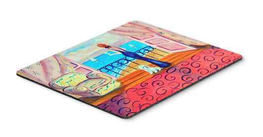 Caroline's Treasures 7125MP Westie with Mom and a View Mouse Pad, Hot Pad or Trivet for Home Office Gaming Working Computers Laptop Mouse Mat,Washable