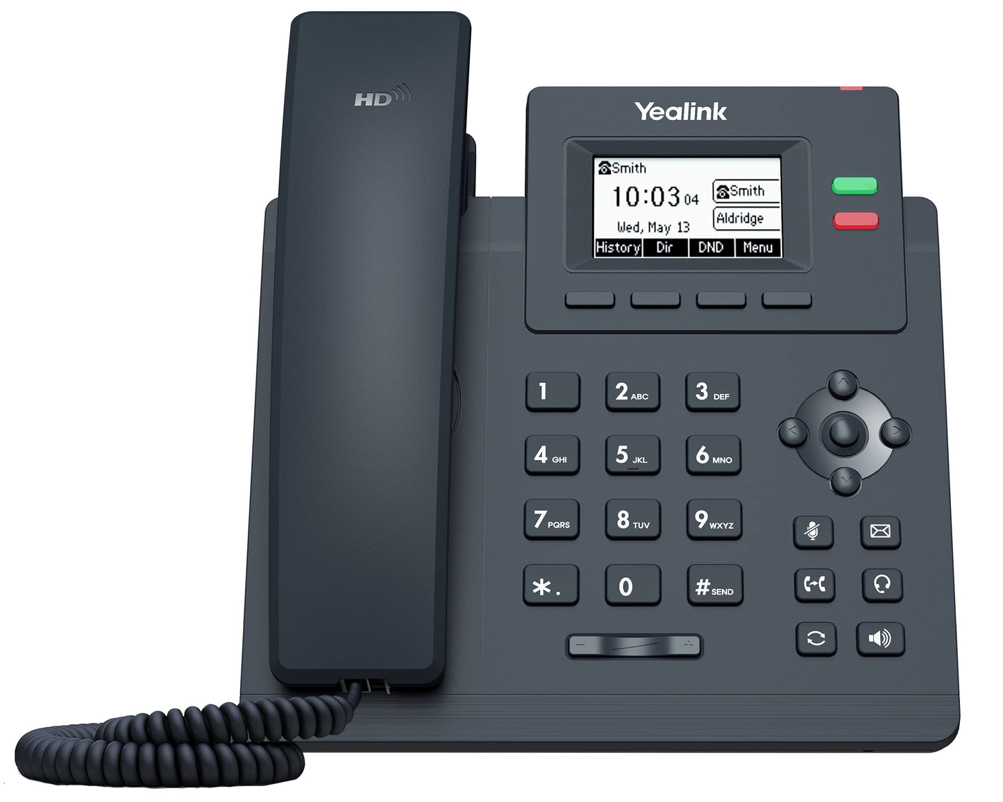 Yealink T31P IP Phone, 2 VoIP Accounts. 2.3-Inch Graphical Display. Dual-Port 10/100 Ethernet, 802.3af PoE, Power Adapter Not Included (SIP-T31P)