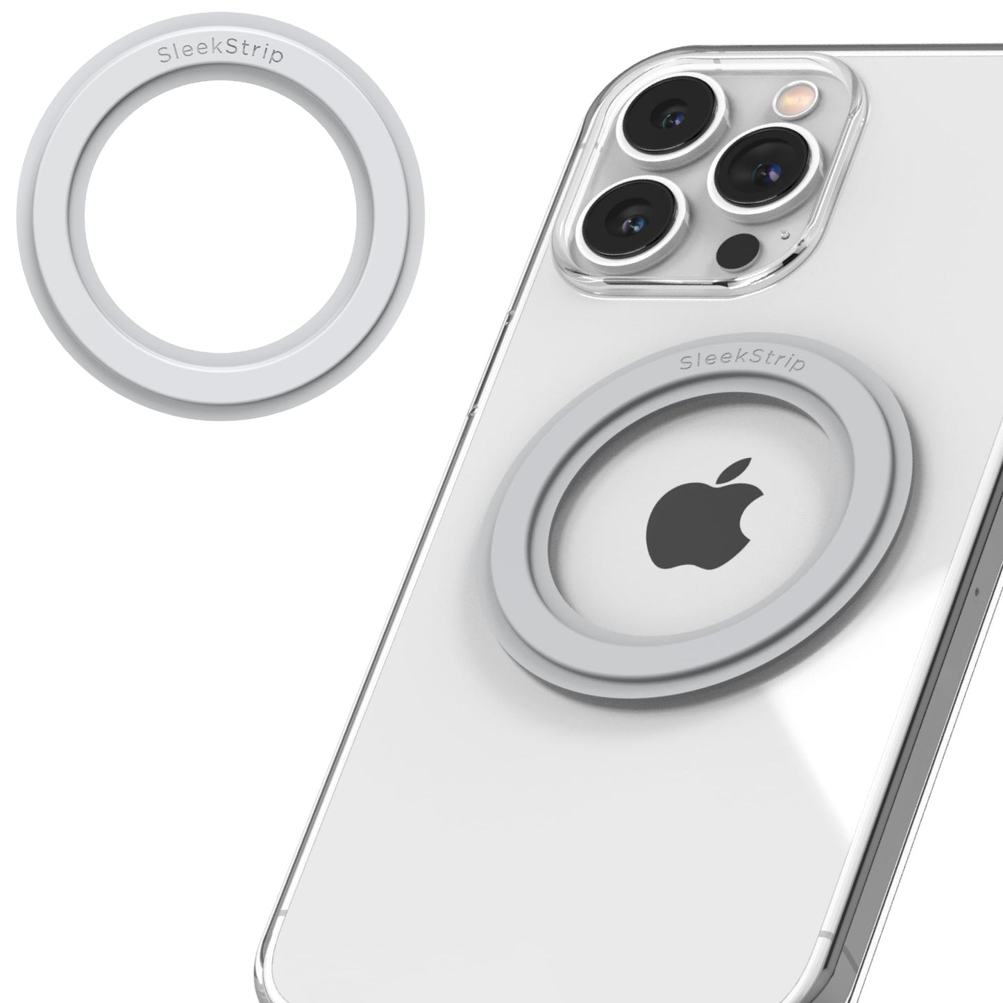 SleekStrip Mag Ring MagSafe Magnetic Ring Adapter for iPhone Android Kindle Strong Adhesive MagSafe Sticker for Phone Case Back of Phone Magnetic