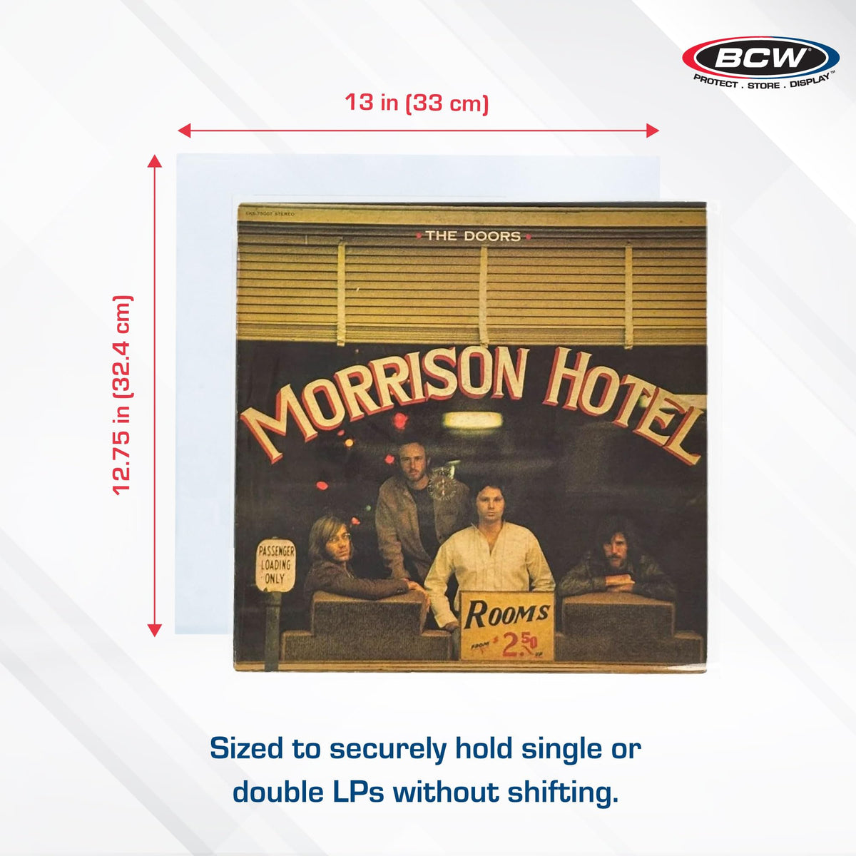 BCW 12-Inch Record Sleeves - 4 Mil Blue-Tinted (50 ct) | Archival Anti-Static Vinyl Record Outer Sleeves | Protects 12" LP Jackets from Fading & Wear
