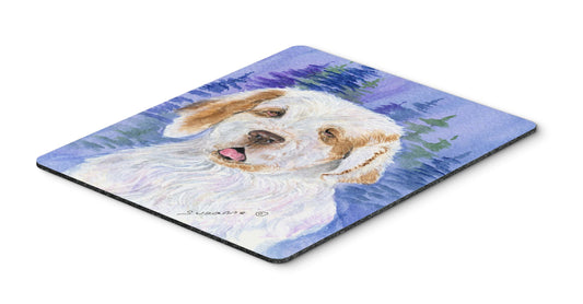 Caroline's Treasures SS8008MP Clumber Spaniel Mouse Pad, Hot Pad or Trivet for Home Office Gaming Working Computers Laptop Mouse Mat,Washable Large