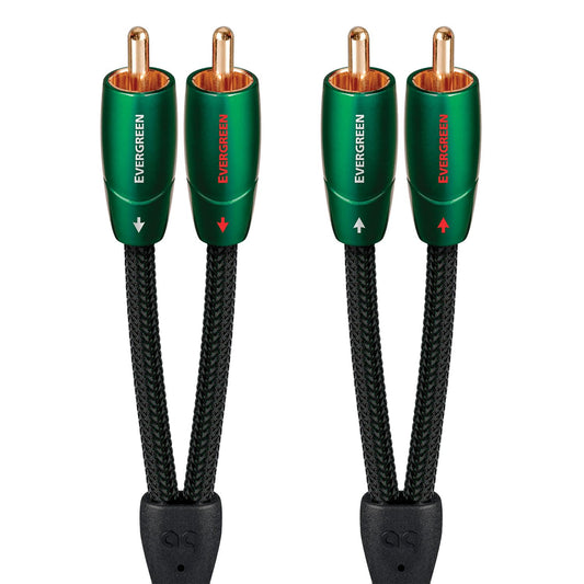 Audioquest Evergreen Stereo Cable with 4 RCA Connectors, 0.6 m