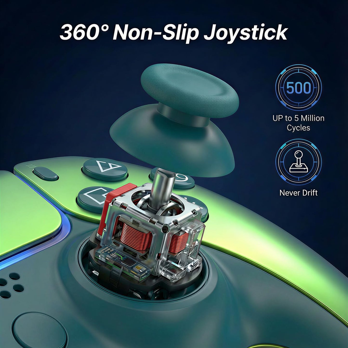 CelebFuny Wireless Controller for PS5 with 1500mAh Battery, Dual Vibration, 3.5mm Audio Jack, Speaker, 6-Axis Motion Gamepad Compatible with PS5