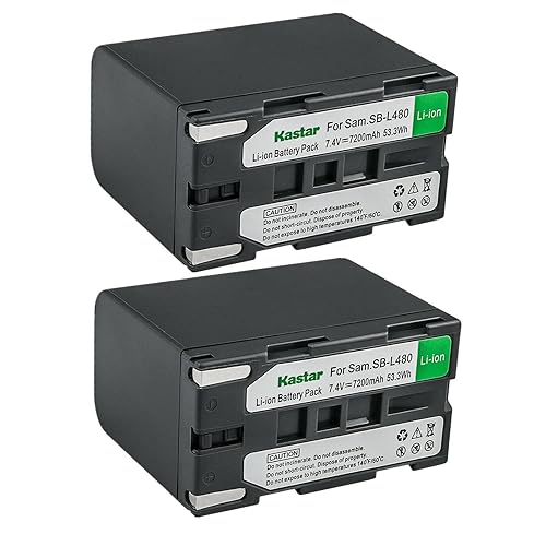 Kastar 2-Pack Battery Replacement for Samsung SB-L160 SBL160, SB-L320 SBL320, SB-L480 SBL480, SB-L110A SBL110A Battery, Samsung VP-W87 VP-W87D VP-W90