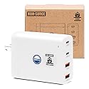 Cruise Approved Power Strip (Royal Caribbean, Disney & More) - Non Surge Charger [2 USB, 2 USB-C] 4-Port Charging Block w/Foldable Plug for iPhone