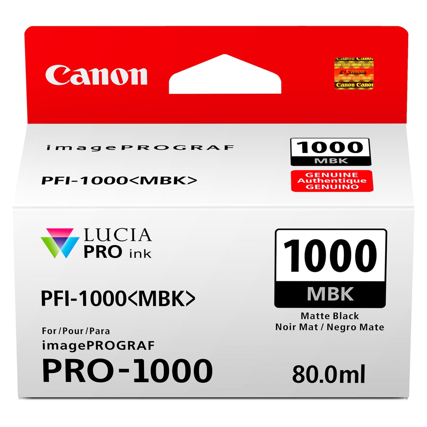 Canon PFI-1000 Genuine Matte Black Ink Tank, Compatible with ImagePROGRAF PRO-1000 Printers