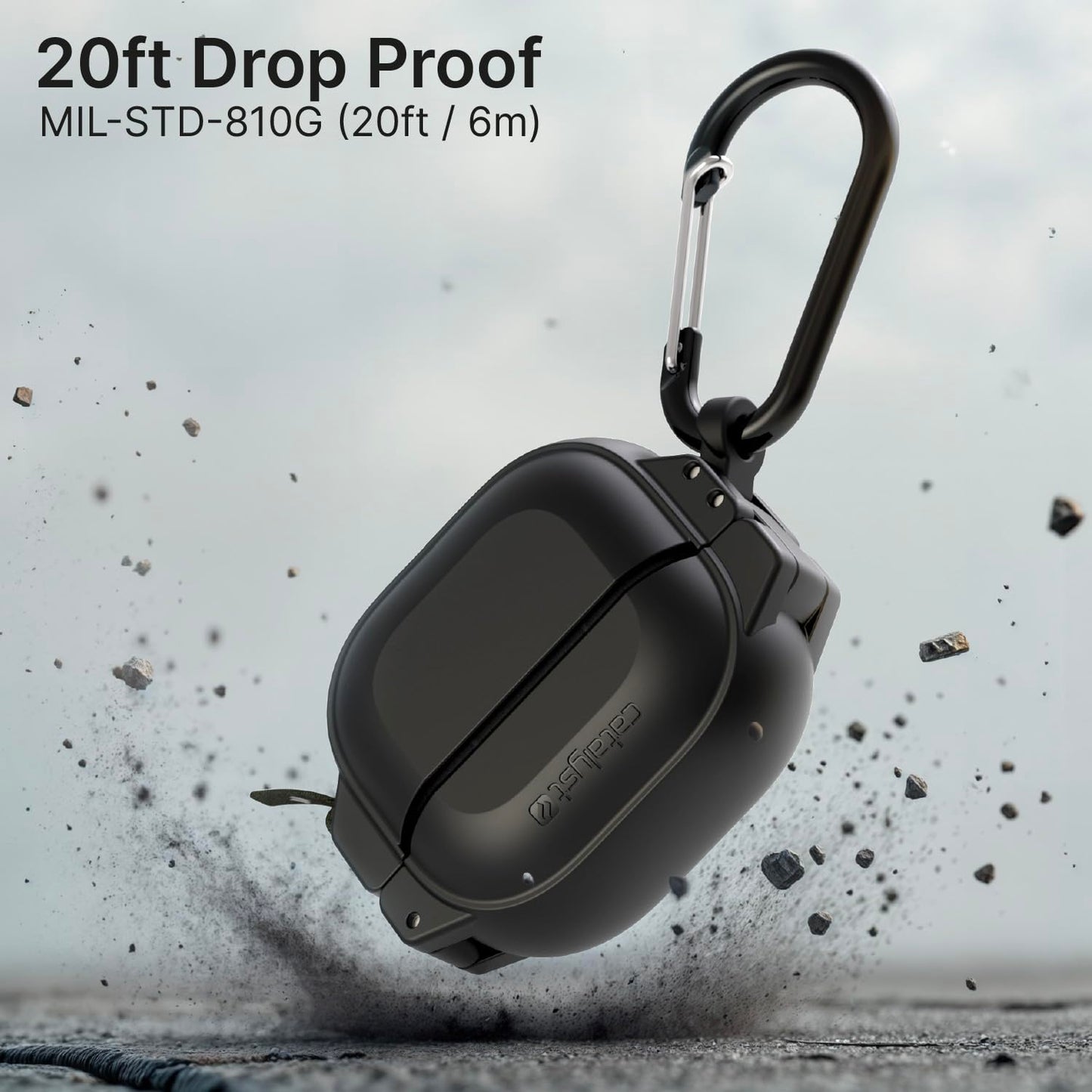 Catalyst Total Protection Case for Apple AirPods 4 - Waterproof (330ft) & 10ft Drop Proof AirPods 4 Case with Lock, Rugged Heavy Duty Cover