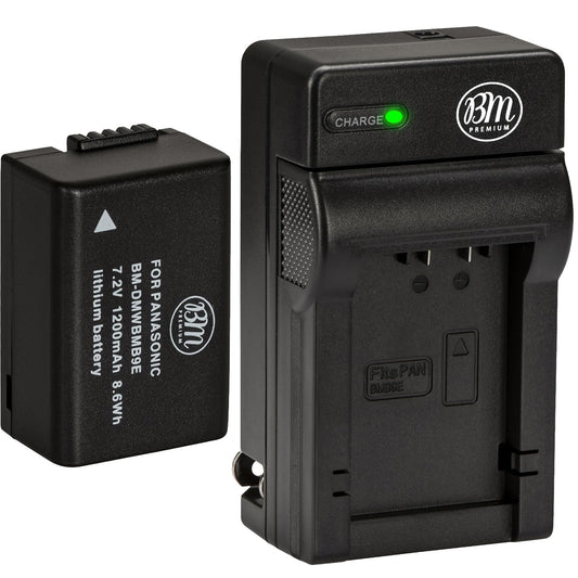 BM Premium DMW-BMB9 Battery and Battery Charger for Panasonic Lumix DC-FZ80, DMC-FZ40K, DMC-FZ45K, DMC-FZ47K, DMC-FZ48K, DMC-FZ60, DMC-FZ70