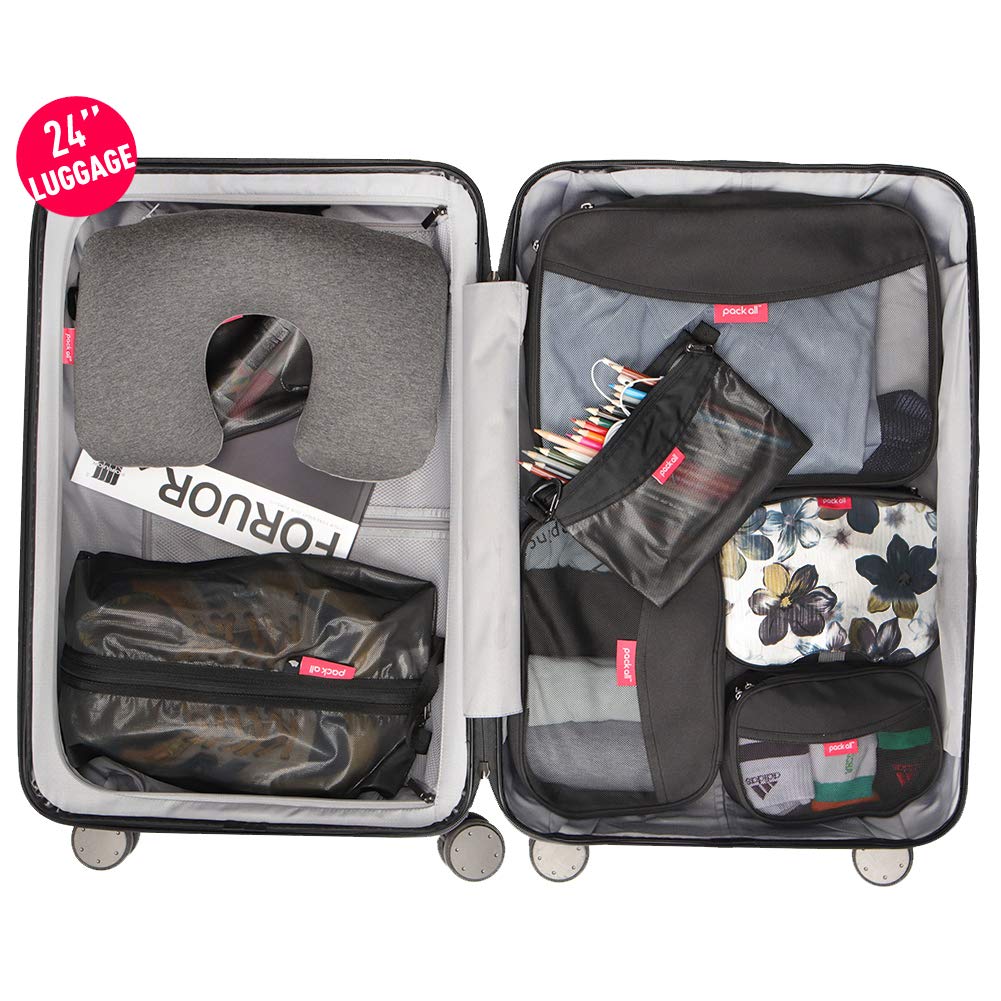 pack all Shoe Bag for Travel, Water-Resistant Shoe Pouch for Gym, Odor-Resistant Soccer Cleats Bag for Sport (Black, 1-Pack)