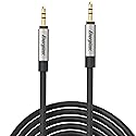 Energizer Premier Accessory Group Ultimate AUX Cord 3.5mm Metal Tip, Black (10 Feet)
