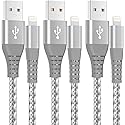GHEREL iPhone Charger 3 Pack 10 ft MFi Certified Lightning Cable Nylon Braided Cable iPhone Charger Fast Charging Cord Compatible with iPhone 14 13…