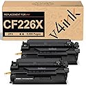 v4ink 2-Pack Compatible 26X Toner Cartridge Replacement for HP 26X CF226X Toner Cartridge High Yield Black Ink for HP Pro M402n M402dn M402dne M402dw
