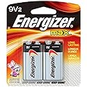 Energizer MAX 9V Batteries (2 Pack), 9 Volt Alkaline Batteries