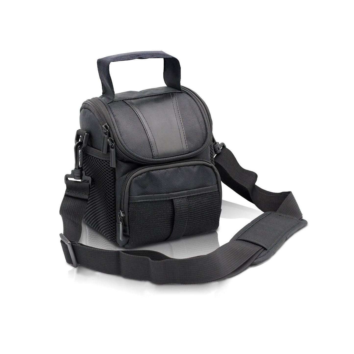 FOSOTO Waterproof (with Rain Cover) Black Camera Case Bag Compatible for Canon EOS M10 M6 M2 Mrak II M50 M100 Rebel T3i T4i T5 SL1, Nikon P600 D3300