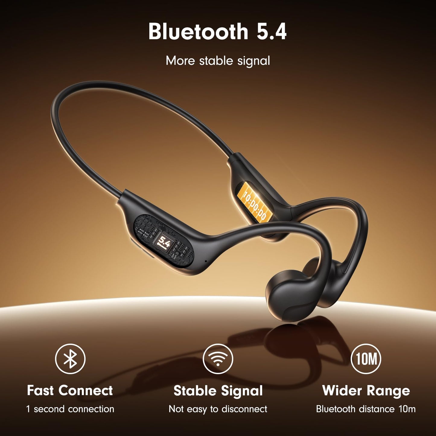 Yomdud Bone Conduction Headphones,Open Ear Headphones Bluetooth 5.4 with Mic,10H Playtime,Bone Conduction Earbuds IPX5 Waterproof,Sports Headphonefor…
