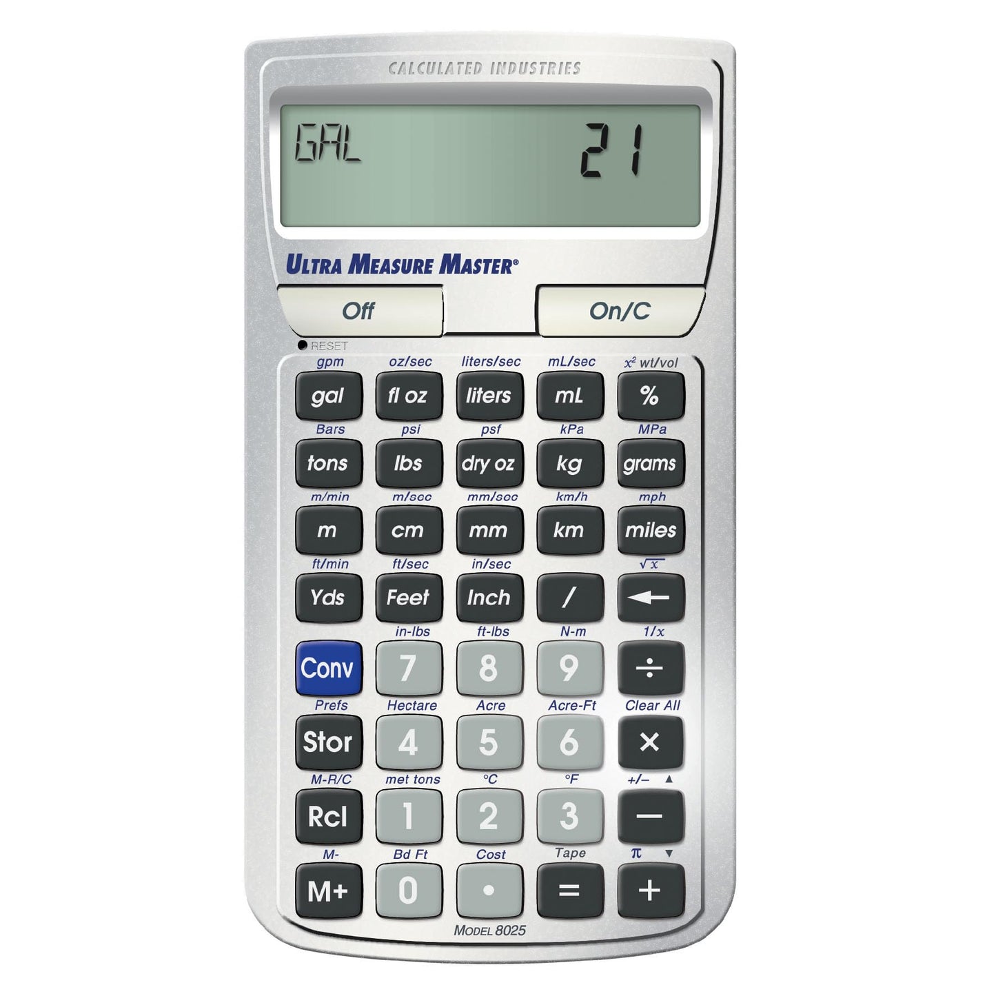 Calculated Industries 8025 Ultra Measure Master Professional Grade U.S. Standard to Metric Conversion Calculator Tool for Engineers, Architects
