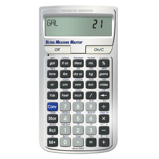 Calculated Industries 8025 Ultra Measure Master Professional Grade U.S. Standard to Metric Conversion Calculator Tool for Engineers, Architects