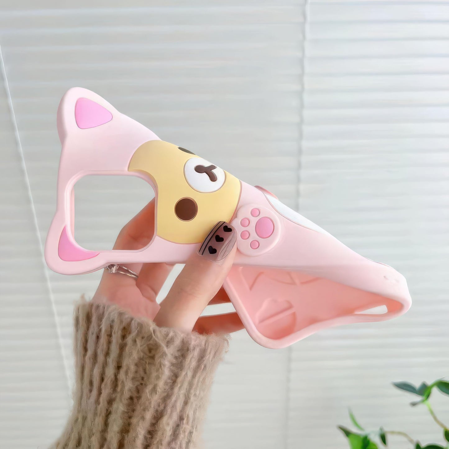 IAIYOXI 3D Cute Cartoon Bear Phone Case for iPhone 14 - Fashionable and Stylish - Funny Pink Bear Design - Soft TPU Protective Case - Kawaii Silicone