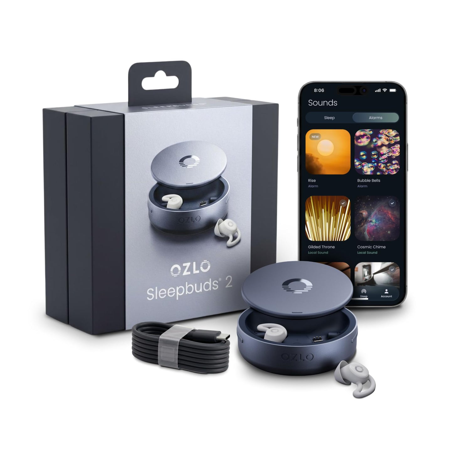 Ozlo Sleepbuds® 2 - Sleep Earbuds, Snoring & Noise Masking Headphones