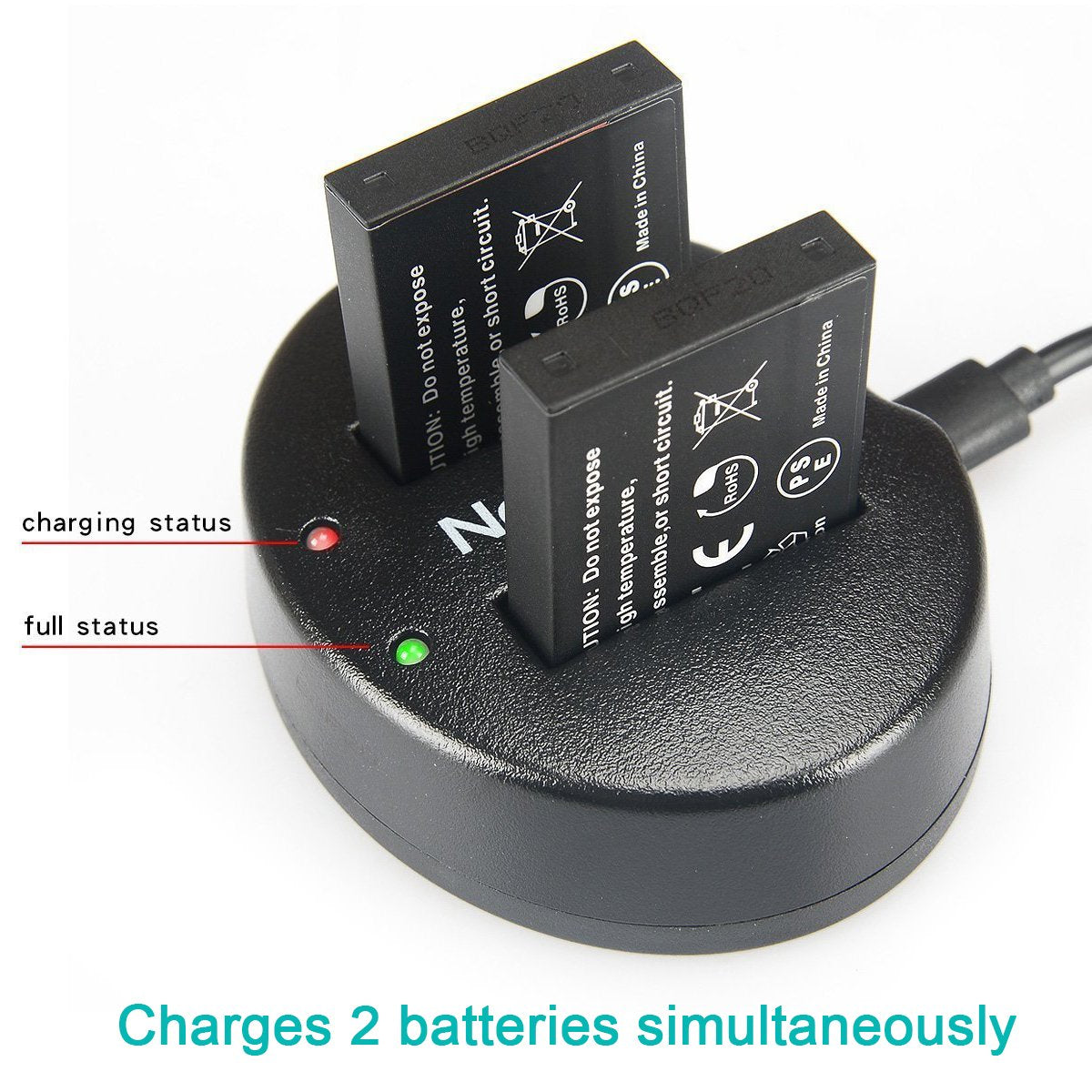 EN-EL12 Newmowa Replacement Battery (2-Pack) and Dual USB Charger for Nikon EN-EL12 and Nikon Coolpix AW100 AW100s AW110 AW110s AW120 P330 P340 S310