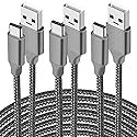 Cileen USB C Charger Cable 10FT,3Pack Long Fast Charging Cord Compatible with Moto G Power/Stylus,Samsung S10/S9/S8,Note8,A51/A01/A11,Tab S6/7