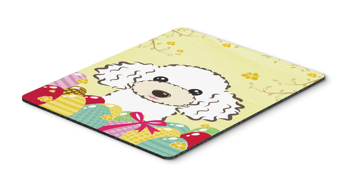 Caroline's Treasures BB1939MP White Poodle Easter Egg Hunt Mouse Pad, Hot Pad or Trivet for Home Office Gaming Working Computers Laptop Mouse