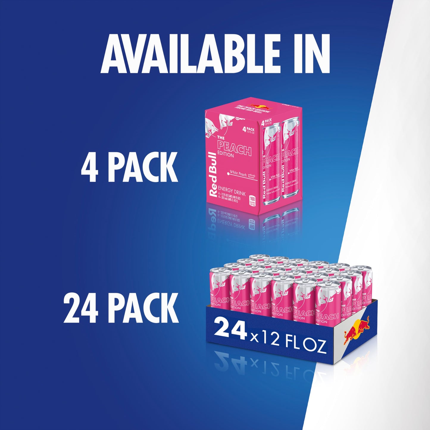 Red Bull Peach Edition Energy Drink, with 114mg Caffeine plus Taurine & B Vitamins, 12 Fl Oz, 4 Pack