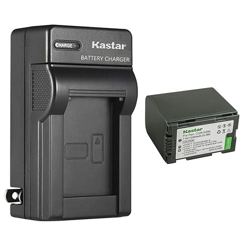 Kastar 1-Pack CGR-D28 Battery and AC Wall Charger Replacement for Panasonic AG-DVC80P, AG-DVX100, AG-DVX100A, AG-DVX100B, AG-DVX100BE, AG-DVX102