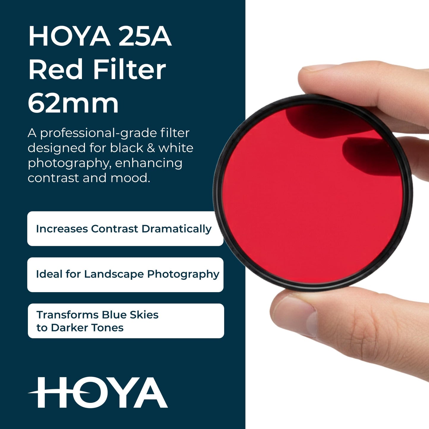 Hoya 62mm HMC Screw-in Filter - Red