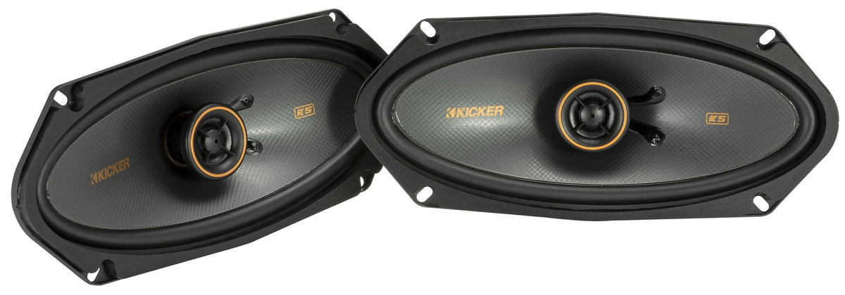 KICKER 51KSC41004 KS-Series 4x10 Coaxial Speakers with .5" tweeters, 4-Ohm, Pair