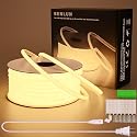 BENLUN AC 110V COB LED Strip Lights 98.4ft, 3000K Warm White LED Rope Light Outdoor Waterproof, 10W/M CRI 90+ Flexible Cuttable, for Bedroom, Living