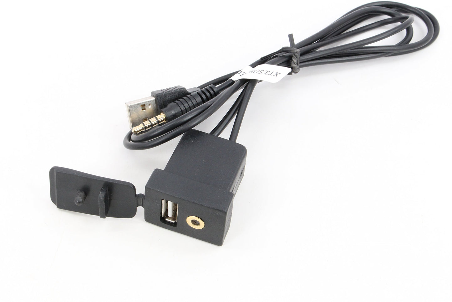 Xtenzi USB and 3.5mm A/V Rectangle Panel Jack Extension Cable Compatible with Select Toyota, Honda Models