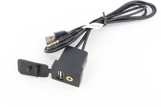 Xtenzi USB and 3.5mm A/V Rectangle Panel Jack Extension Cable Compatible with Select Toyota, Honda Models