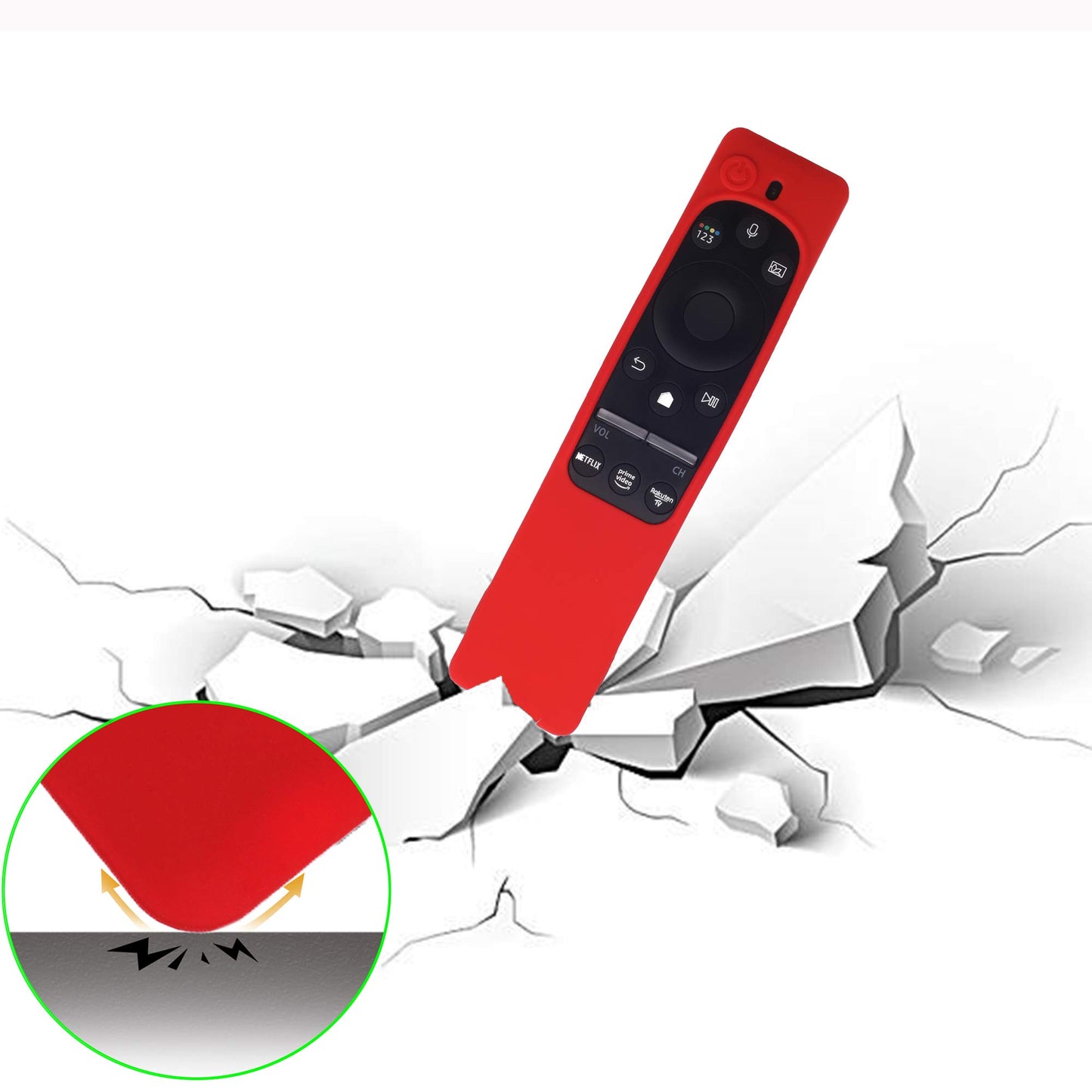 Silicone Protecitve Case Cover for Samsung Smart TV Remote Control BN59 Series, with Magnet Anti-Lost Shockproof Soft Anti Slip Samsung Remote Control